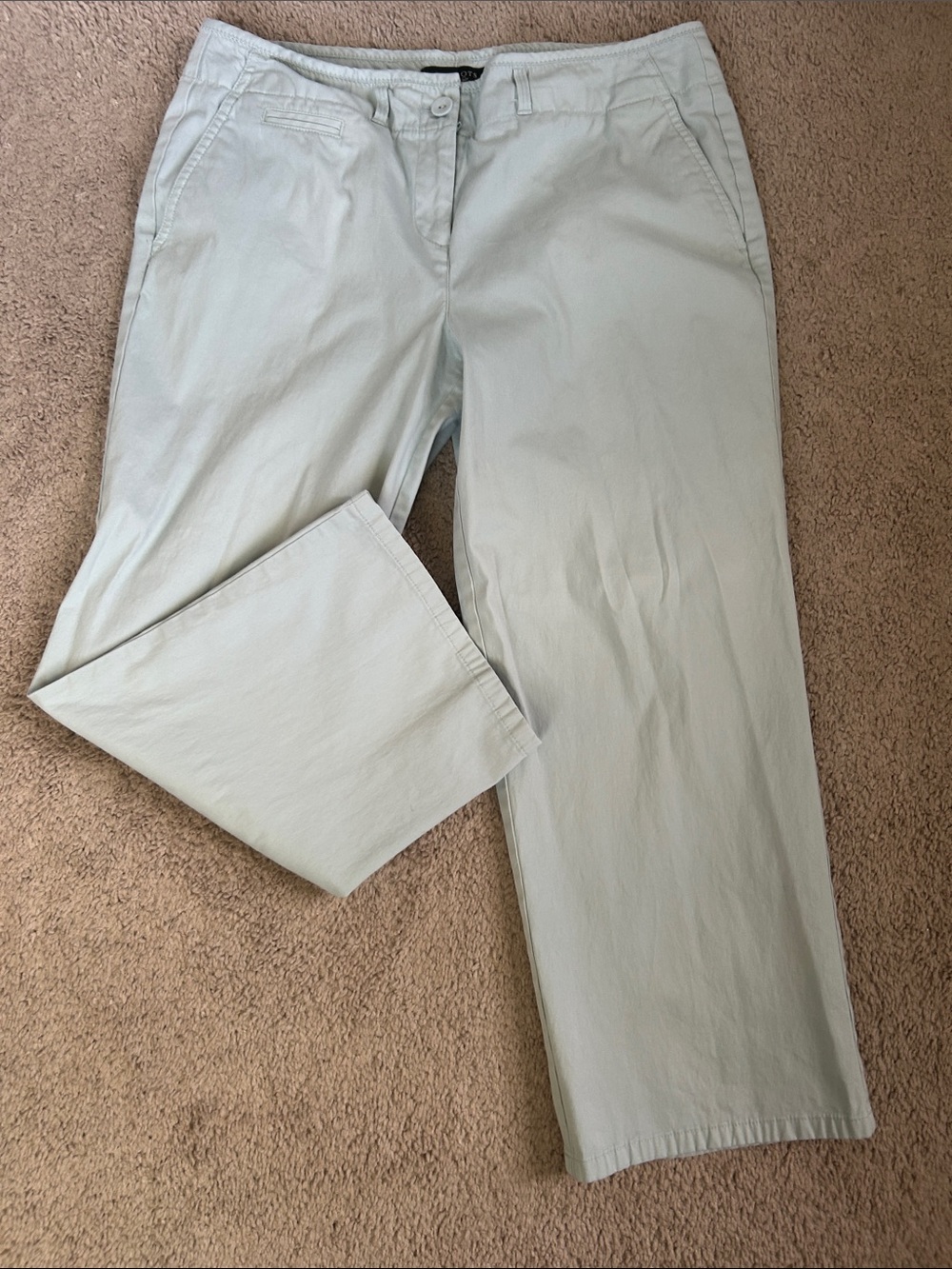 Talbots Signature Crop Chino Pants in Light-Sage Green